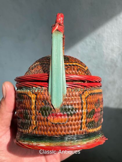 ตะกร้าจีนจิ๋ว โบราณเก่าสะสมA1 รูปที่ 5