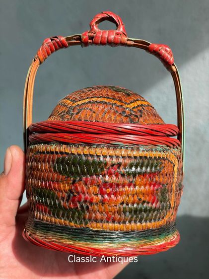 ตะกร้าจีนจิ๋ว โบราณเก่าสะสมA1 รูปที่ 4