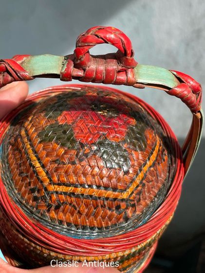 ตะกร้าจีนจิ๋ว โบราณเก่าสะสมA1 รูปที่ 6