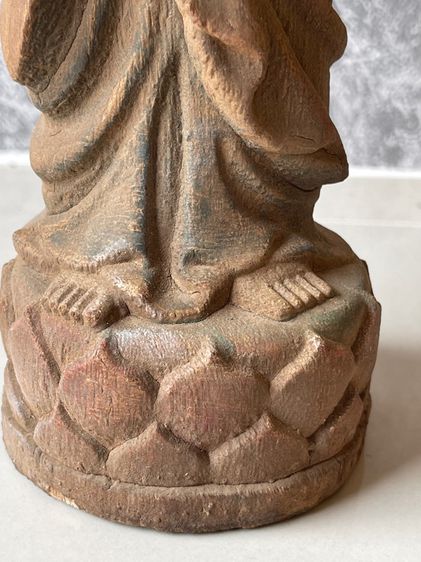 เจ้าแม่กวนอิม ไม้แกะสลักเก่าสะสมA1 รูปที่ 6