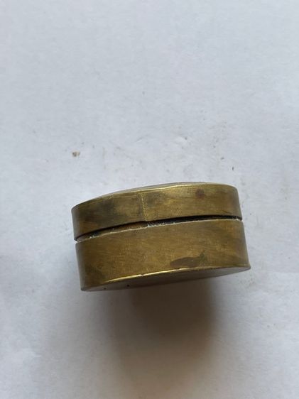 ตลับสีผึ้ง ทองเหลืองลงยาโบราณB23 รูปที่ 2