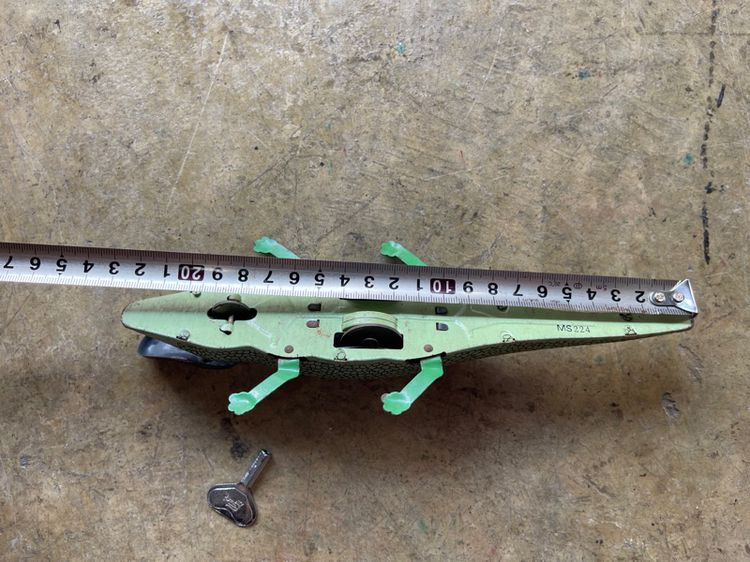 ของเล่น จระเข้สังกะสี ไขลานเก่าสะสมA26 รูปที่ 11