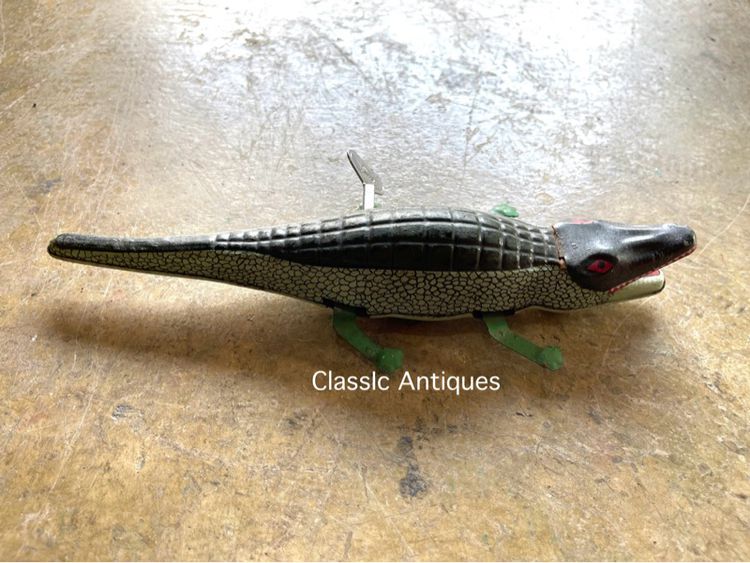 ของเล่น จระเข้สังกะสี ไขลานเก่าสะสมA26 รูปที่ 8