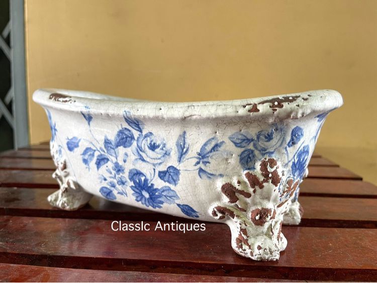 กระถาง ทรงอ่าง ลายดอกไม้สะสม รูปที่ 11