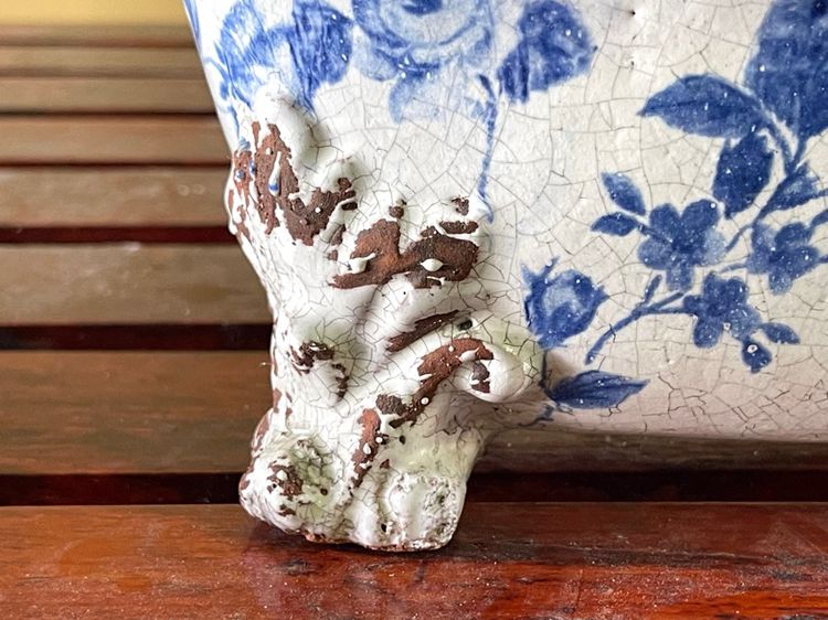 กระถาง ทรงอ่าง ลายดอกไม้สะสม รูปที่ 5