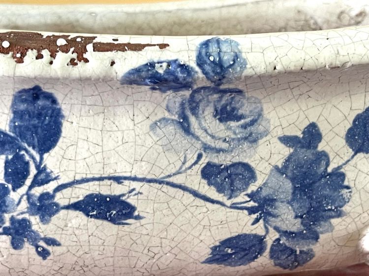 กระถาง ทรงอ่าง ลายดอกไม้สะสม รูปที่ 3