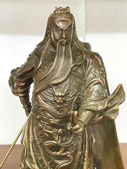 เทพเจ้ากวนอู ปางบัญชาการ ทองเหลืองA23 รูปที่ 5