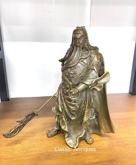 เทพเจ้ากวนอู ปางบัญชาการ ทองเหลืองA23 รูปที่ 8