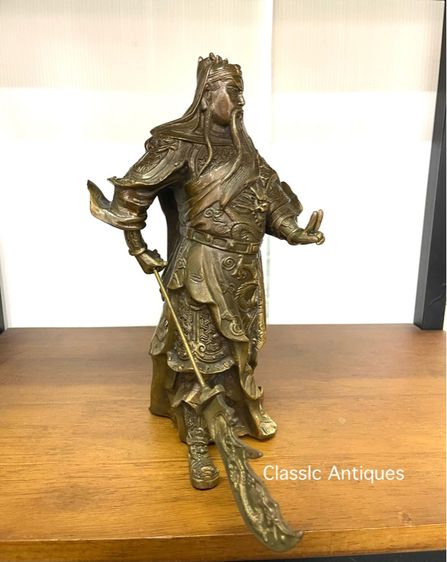 เทพเจ้ากวนอู ปางบัญชาการ ทองเหลืองA23 รูปที่ 7