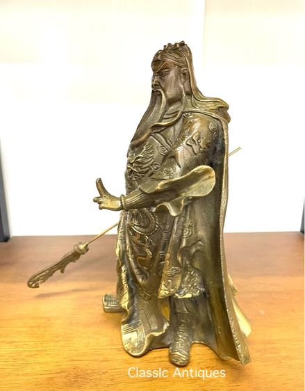 เทพเจ้ากวนอู ปางบัญชาการ ทองเหลืองA23 รูปที่ 9