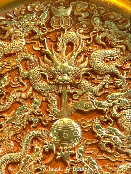 จาน มังกรทอง เก้ามังกรกะไหล่ทอง สะสม รูปที่ 17