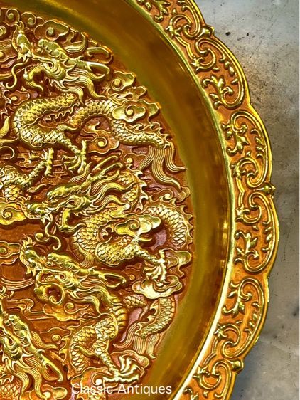 จาน มังกรทอง เก้ามังกรกะไหล่ทอง สะสม รูปที่ 6