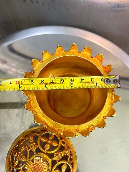 กระถางกำยาน ดอกบัวกะไหล่ทอง สะสมA44 รูปที่ 12