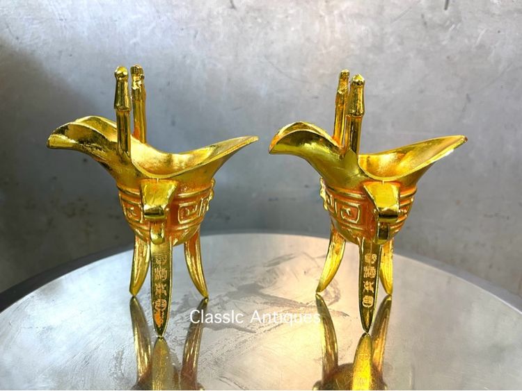 จอก3ขา กะไหล่ทอง สะสม รูปที่ 2