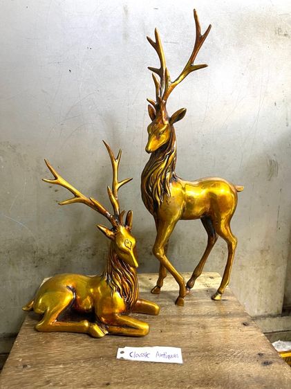กวาง คู่ทองเหลืองสะสมA4 รูปที่ 3