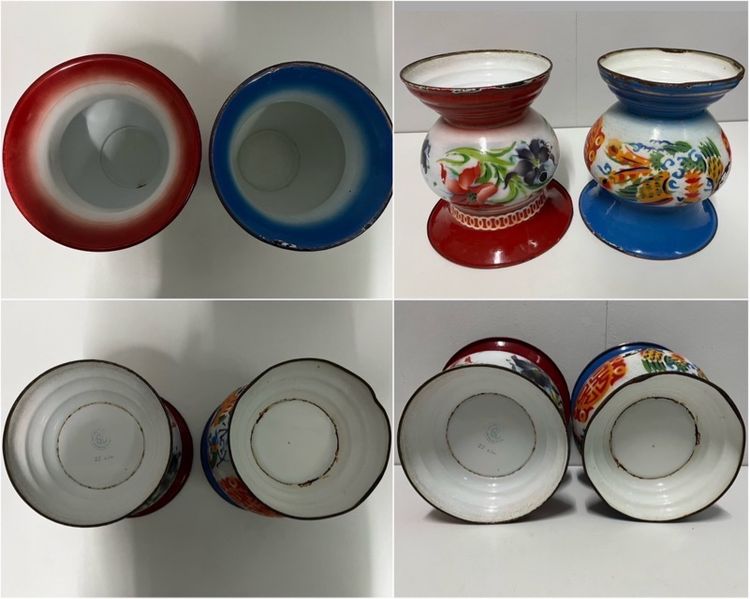 กระโถนปากแตร กระโถนเคลือบ งานเก่า รูปที่ 2