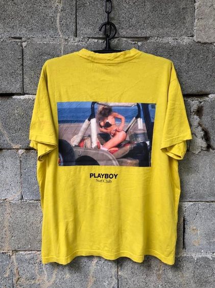 เหลือง แขนสั้น อื่นๆ เสื้อยืด PLAYBOY แท้ 💯 size M วัดจริง ขนาด อก 22.5 ยาว 27.5 นิ้ว สภาพดีมาก สกีนจม ลายสวย เนื้อผ้านิ่มมาก หายากน่าสะสมครับ