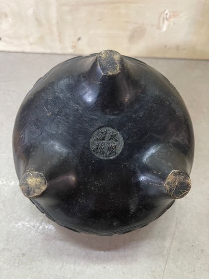 กระถาง ทองเหลืองสองหู สะสมA16 รูปที่ 7