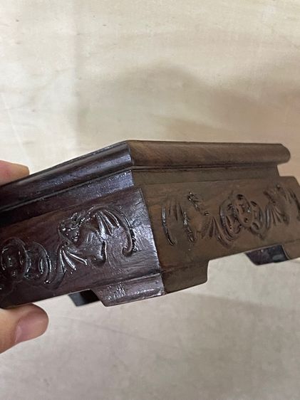 กี่ ไม้แกะสลัก ค้างคาวคาบเหรียญจีนสะสม C4 รูปที่ 8