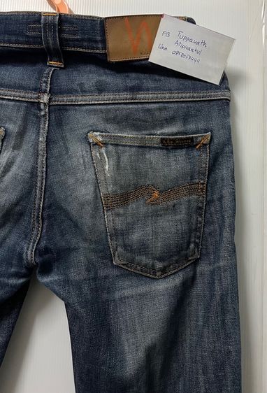 ยีนส์ nudie thin finn org dry twill ของแท้  รูปที่ 6