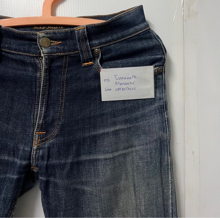 ยีนส์ nudie thin finn org dry twill ของแท้  รูปที่ 3