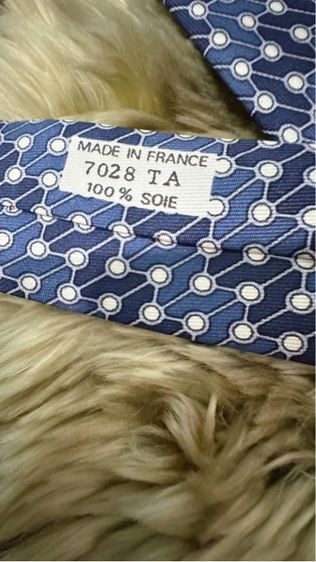 HERMES  Necktie Made in France  รูปที่ 5