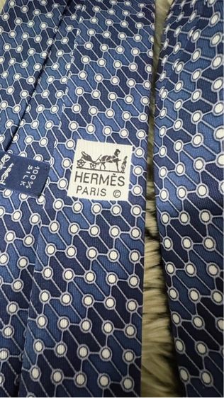 HERMES  Necktie Made in France  รูปที่ 4