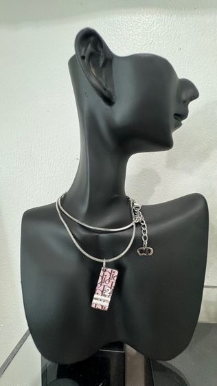 โลหะ สร้อยคอและจี้ สร้อยคอ Christian Diorสีชมพูหวาน