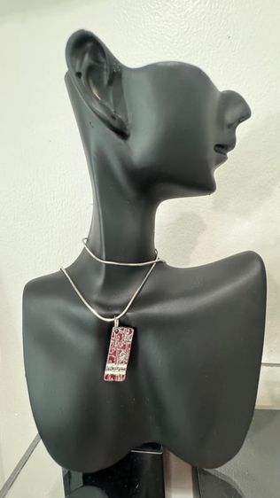 โลหะ สร้อยคอและจี้ สร้อยคอ Christian Diorสีแดง 
