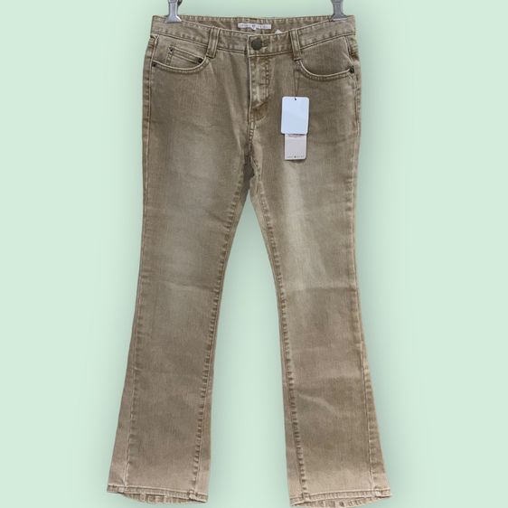 อื่นๆ ไม่มีแขน กางเกงยีนส์สีน้ำตาลฟอก  สวยๆ เอวต่ำ ขาม้านิดๆ ยุค 90" เนื้อผ้าดี สวยงามมาก made in Japan ป้ายห้อย 