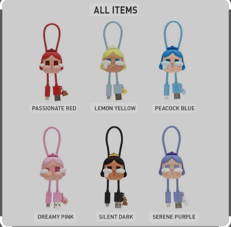 Crybaby Popmart iphone cable ของแท้ พร้อมส่ง 