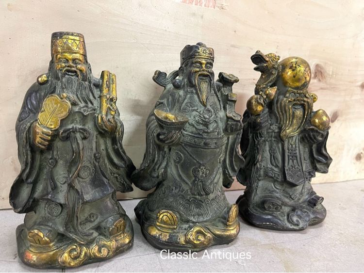 เทพเจ้า ฮกลกซิ่ว ทองเหลืองสะสม A3 รูปที่ 2