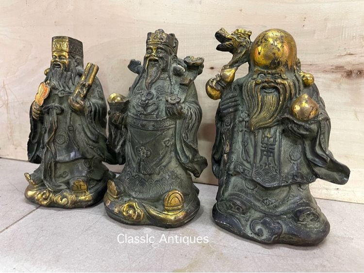 เทพเจ้า ฮกลกซิ่ว ทองเหลืองสะสม A3 รูปที่ 3