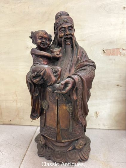 เทพเจ้า ฮกลกซิ่ว องค์ใหญ่ ทองเหลืองสะสม A5 รูปที่ 4