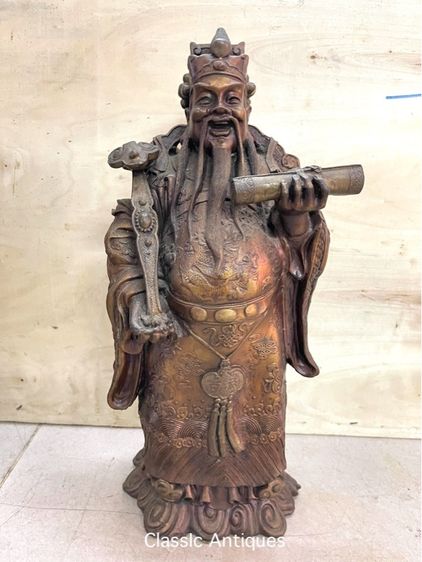 เทพเจ้า ฮกลกซิ่ว องค์ใหญ่ ทองเหลืองสะสม A5 รูปที่ 7