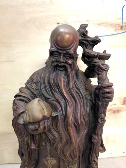 เทพเจ้า ฮกลกซิ่ว องค์ใหญ่ ทองเหลืองสะสม A5 รูปที่ 12