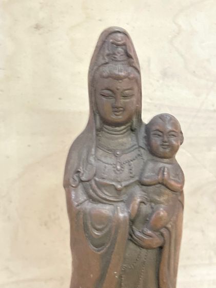 เจ้าแม่กวนอิม ปางประทานบุตร ทองเหลืองสะสม A24 รูปที่ 2