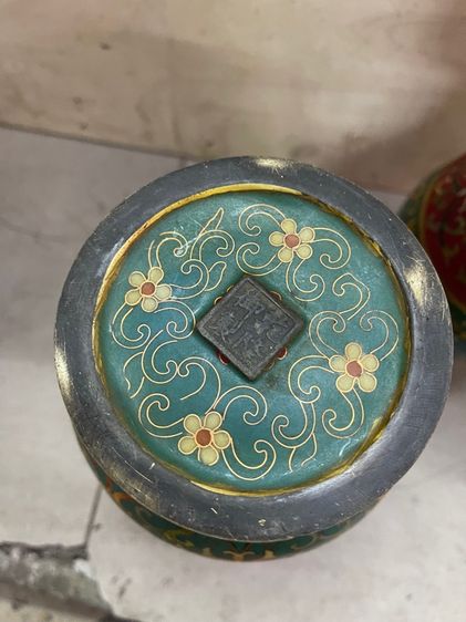 แจกัน ทองเหลืองถมปัด สะสมB1 รูปที่ 6