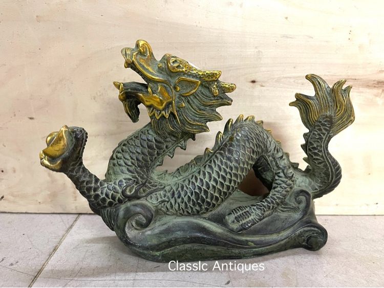 มังกร คู่ทองเหลือง สะสมB1 รูปที่ 5