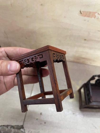 เก้าอี้ จีนจิ๋ว ไม้แกะสลักสะสม รูปที่ 17