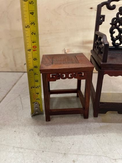 เก้าอี้ จีนจิ๋ว ไม้แกะสลักสะสม รูปที่ 16