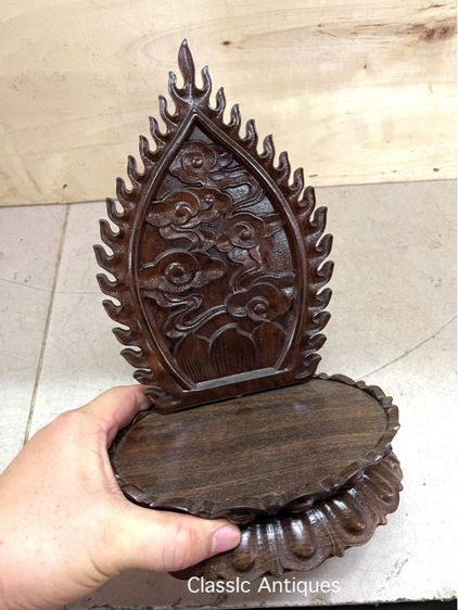 ฐานบัว ไม้แกะสลักสะสม A2 รูปที่ 4