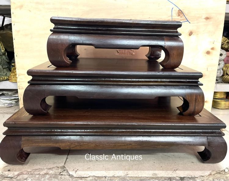 ตั่ง ขาคู้ ไม้สะสม C22 รูปที่ 2