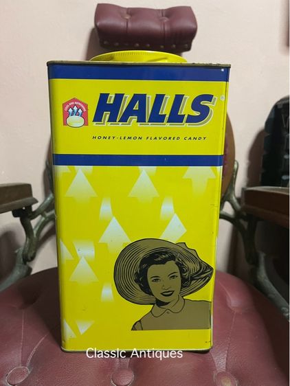 กระป๋อง ลูกอม ฮอลล์ลูกศร โบราณA29