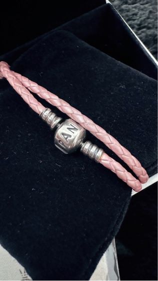 สายรัดข้อมือหนังถักคู่ Pandora รูปที่ 3