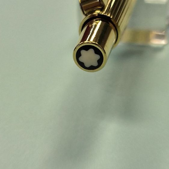 ปากกาด้ามสีทอง Montblanc noblesse ballpointpen หมึกแห้ง รูปที่ 4