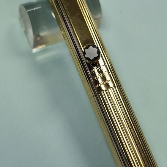 ปากกาด้ามสีทอง Montblanc noblesse ballpointpen หมึกแห้ง รูปที่ 3