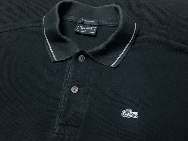 Lacoste Black Polo Shirt. รูปที่ 4