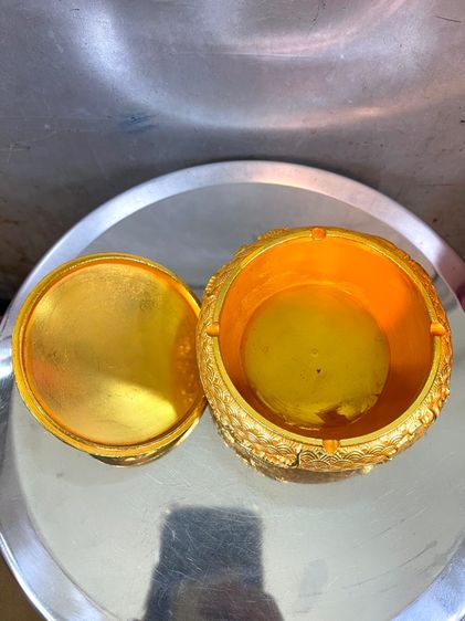 โถฝา กะไหล่ทอง ลายปลามงคล สะสมA17 รูปที่ 16