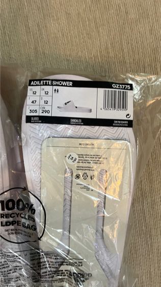 รองเท้าแตะ Adilette Shower  GZ3775 สีขาว Size  12uk 30.5cm 47.3eu 12us มือ1 แท้100เปอร์เซ็นต์ ป้ายห้อยไทย พิ้นโฟมนุ่ม ใส่สบาย ไม่อมน้ำ รูปที่ 11